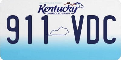 KY license plate 911VDC