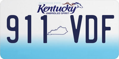 KY license plate 911VDF