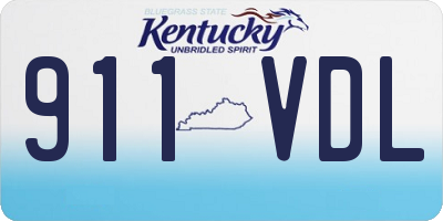 KY license plate 911VDL