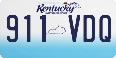 KY license plate 911VDQ