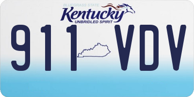 KY license plate 911VDV