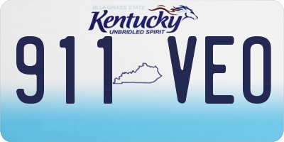 KY license plate 911VEO