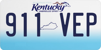 KY license plate 911VEP