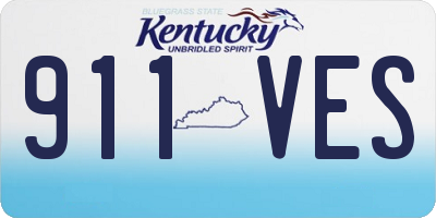 KY license plate 911VES