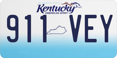 KY license plate 911VEY