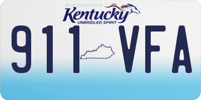 KY license plate 911VFA