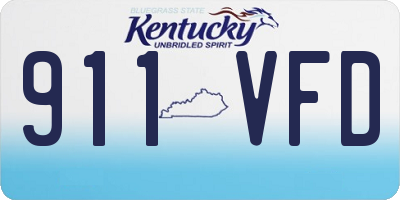 KY license plate 911VFD