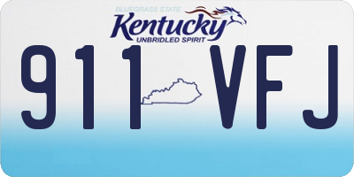 KY license plate 911VFJ