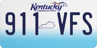 KY license plate 911VFS