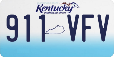KY license plate 911VFV