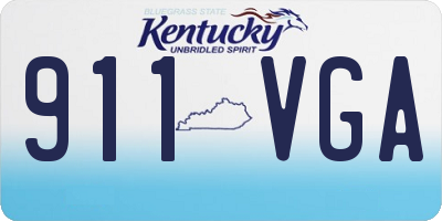 KY license plate 911VGA