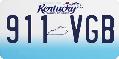 KY license plate 911VGB