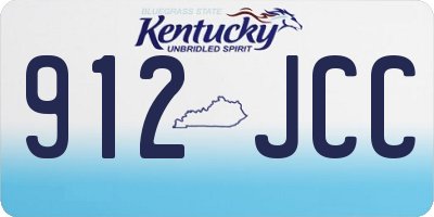 KY license plate 912JCC