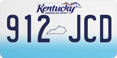 KY license plate 912JCD