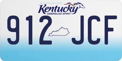 KY license plate 912JCF