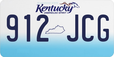 KY license plate 912JCG