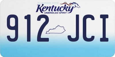 KY license plate 912JCI