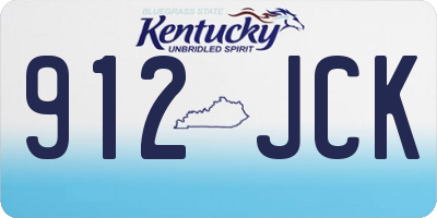 KY license plate 912JCK