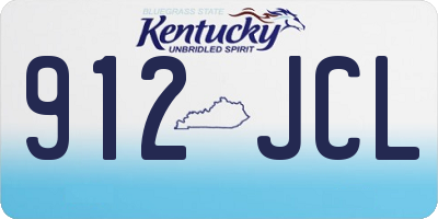 KY license plate 912JCL