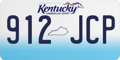 KY license plate 912JCP