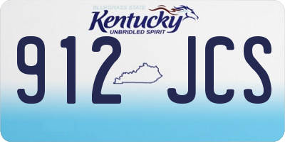 KY license plate 912JCS