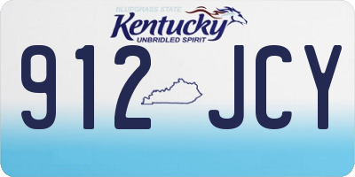 KY license plate 912JCY