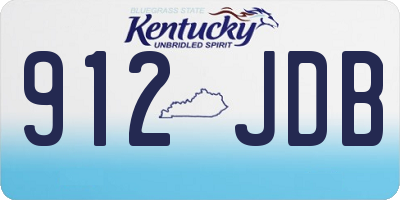 KY license plate 912JDB