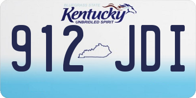 KY license plate 912JDI
