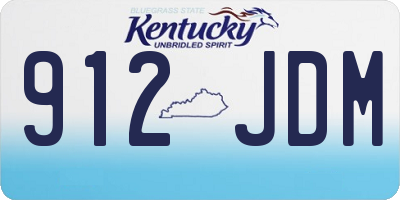 KY license plate 912JDM