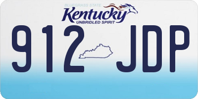 KY license plate 912JDP