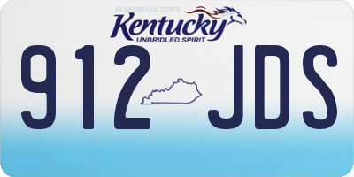 KY license plate 912JDS