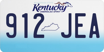 KY license plate 912JEA