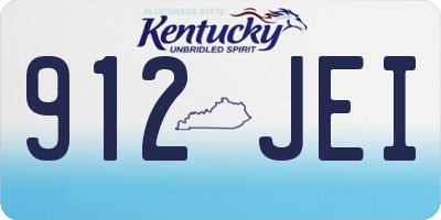 KY license plate 912JEI