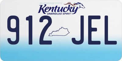 KY license plate 912JEL