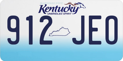 KY license plate 912JEO