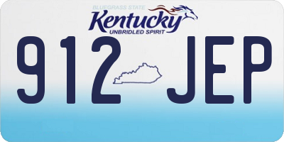 KY license plate 912JEP