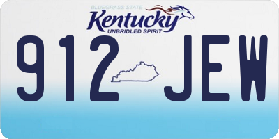 KY license plate 912JEW