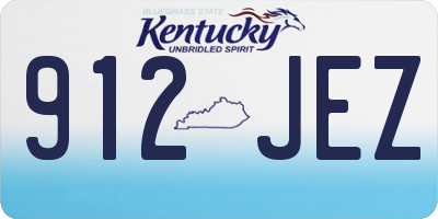 KY license plate 912JEZ