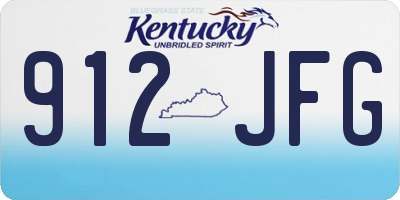 KY license plate 912JFG