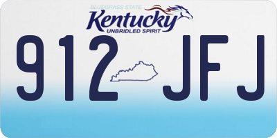 KY license plate 912JFJ