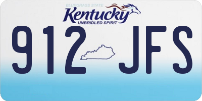 KY license plate 912JFS