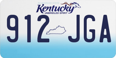 KY license plate 912JGA