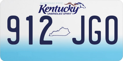 KY license plate 912JGO