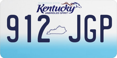 KY license plate 912JGP