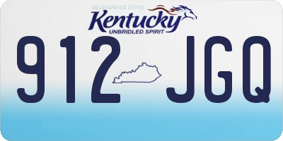 KY license plate 912JGQ