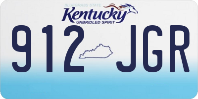 KY license plate 912JGR