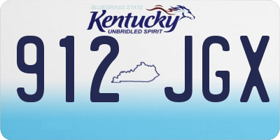 KY license plate 912JGX