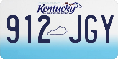 KY license plate 912JGY