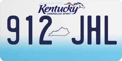 KY license plate 912JHL
