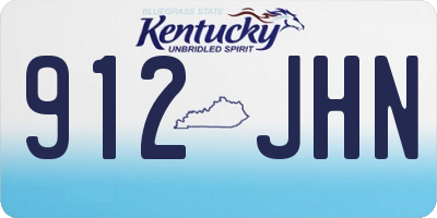 KY license plate 912JHN